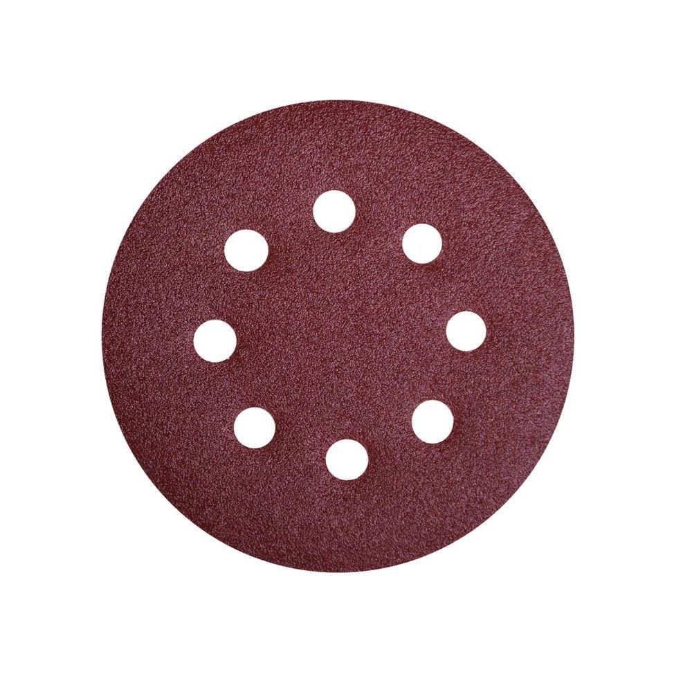 6 in. 60-Grit Aluminum Oxide Hook and Loop 8-Hole Disc (25-Pack)